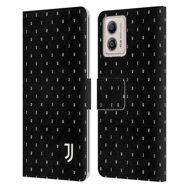 Juventus Football Club Lifestyle 2 Black Logo Type Pattern Leather Book Wallet Case Cover For Motorola Moto G53 5G