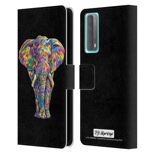 P.D. Moreno Animals Elephant Leather Book Wallet Case Cover For Huawei P Smart (2021)