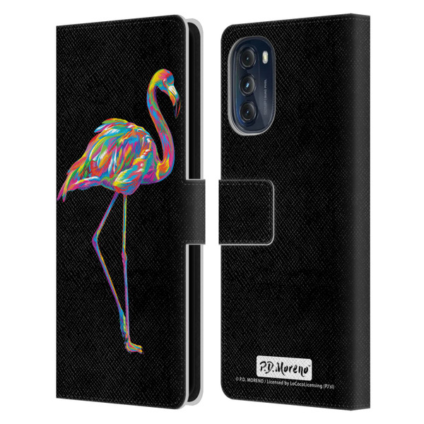 P.D. Moreno Animals Flamingo Leather Book Wallet Case Cover For Motorola Moto G (2022)