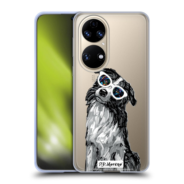P.D. Moreno Black And White Dogs Border Collie Soft Gel Case for Huawei P50