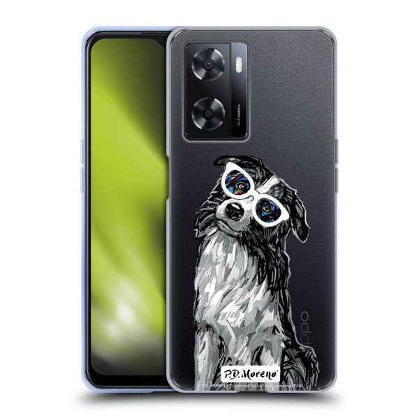 P.D. Moreno Black And White Dogs Border Collie Soft Gel Case for OPPO A57s