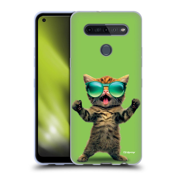 P.D. Moreno Furry Fun Artwork Cat Sunglasses Soft Gel Case for LG K51S