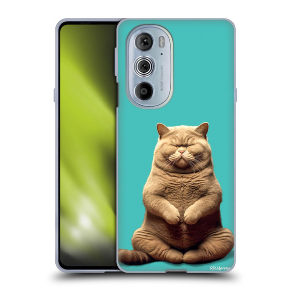 P.D. Moreno Furry Fun Artwork Sitting Cat Soft Gel Case for Motorola Edge X30
