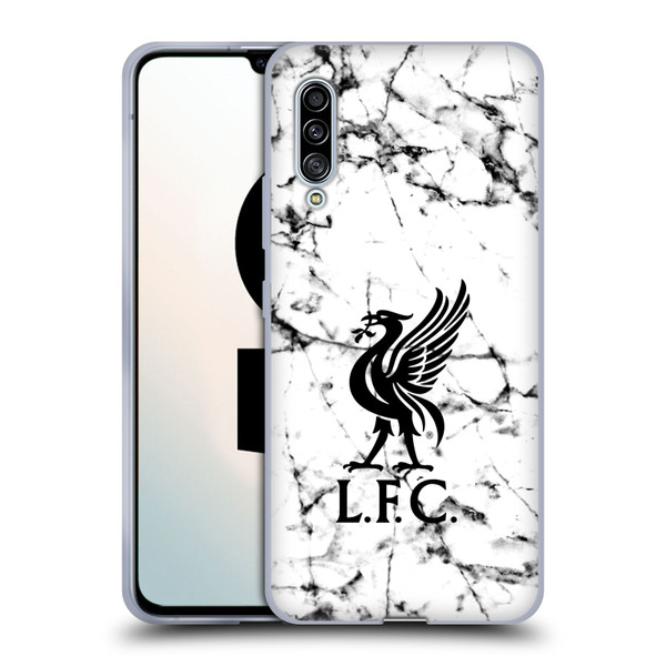 Liverpool Football Club Marble Black Liver Bird Soft Gel Case for Samsung Galaxy A90 5G (2019)