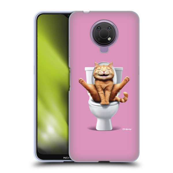 P.D. Moreno Furry Fun Artwork Cat WC Soft Gel Case for Nokia G10