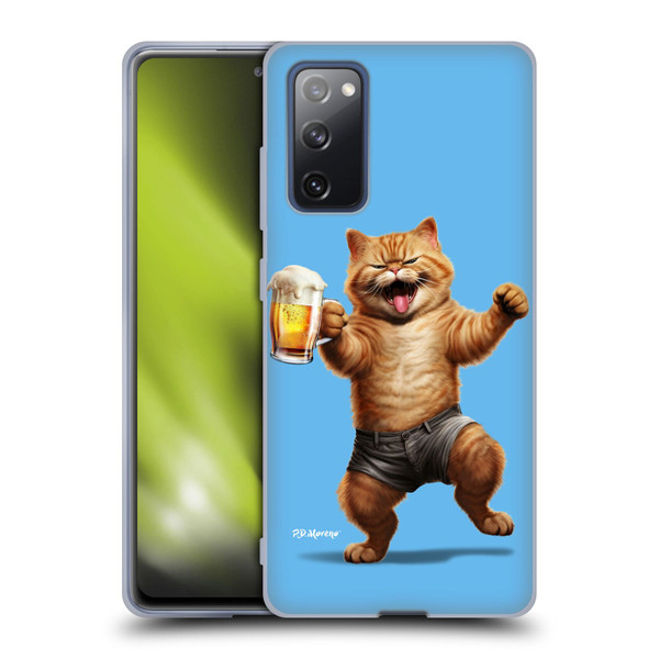 P.D. Moreno Furry Fun Artwork Cat Beer Soft Gel Case for Samsung Galaxy S20 FE / 5G