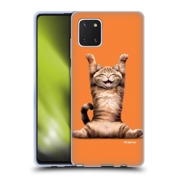 P.D. Moreno Furry Fun Artwork Happy Cat Soft Gel Case for Samsung Galaxy Note10 Lite