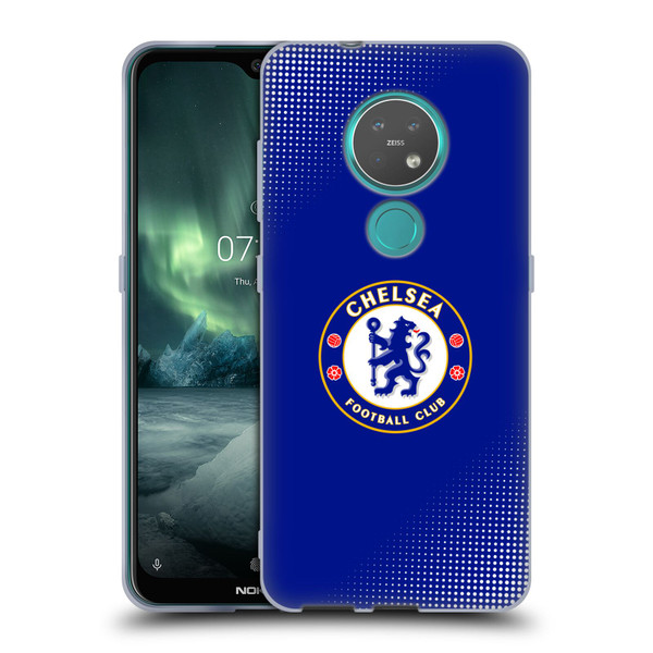 Chelsea Football Club Crest Halftone Soft Gel Case for Nokia 6.2 / 7.2