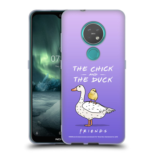 Friends TV Show Key Art Chick And Duck Soft Gel Case for Nokia 6.2 / 7.2