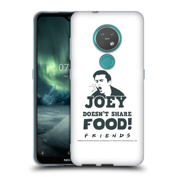 Friends TV Show Quotes Joey Food Soft Gel Case for Nokia 6.2 / 7.2