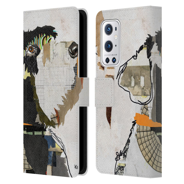 Michel Keck Dogs 2 Schnauzer Leather Book Wallet Case Cover For OnePlus 9 Pro