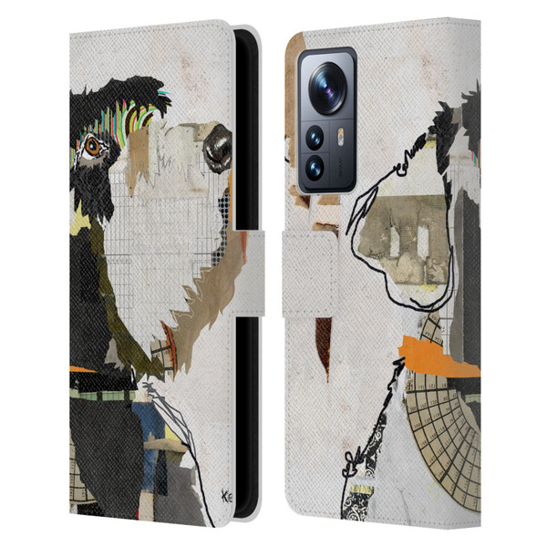 Michel Keck Dogs 2 Schnauzer Leather Book Wallet Case Cover For Xiaomi 12 Pro