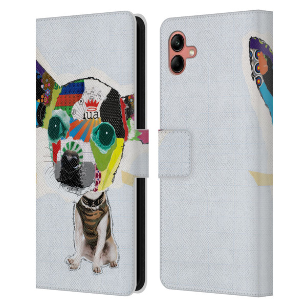 Michel Keck Dogs 3 Chihuahua 2 Leather Book Wallet Case Cover For Samsung Galaxy A04 (2022)