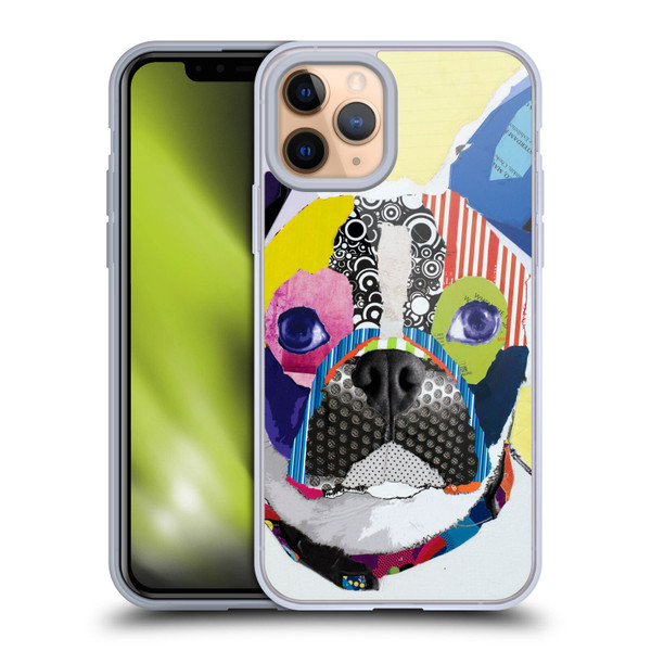 Michel Keck Dogs Boston Terrier Soft Gel Case for Apple iPhone 11 Pro