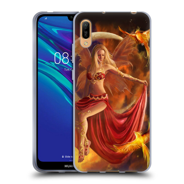Nene Thomas Crescents Fire Fairy On Moon Phoenix Soft Gel Case for Huawei Y6 Pro (2019)