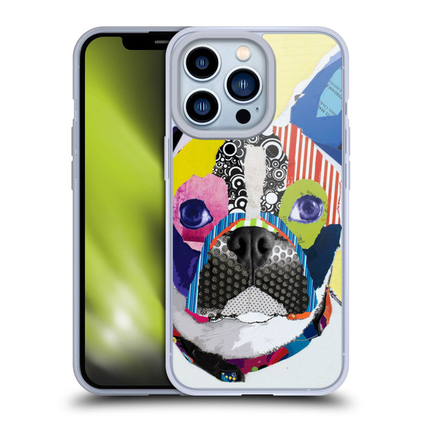 Michel Keck Dogs Boston Terrier Soft Gel Case for Apple iPhone 13 Pro