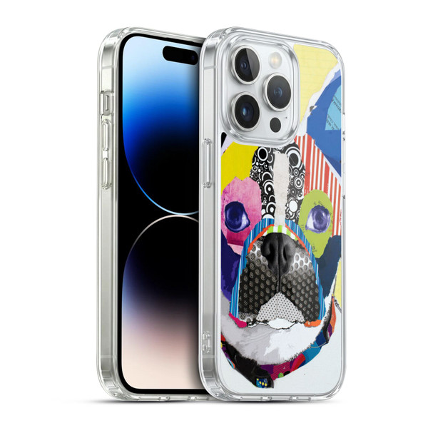 Michel Keck Dogs Boston Terrier Soft Gel Case for Apple iPhone 14 Pro & MagSafe