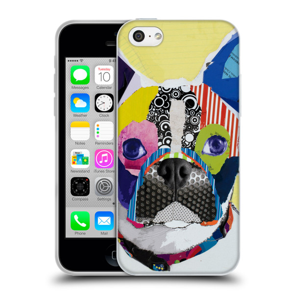 Michel Keck Dogs Boston Terrier Soft Gel Case for Apple iPhone 5c