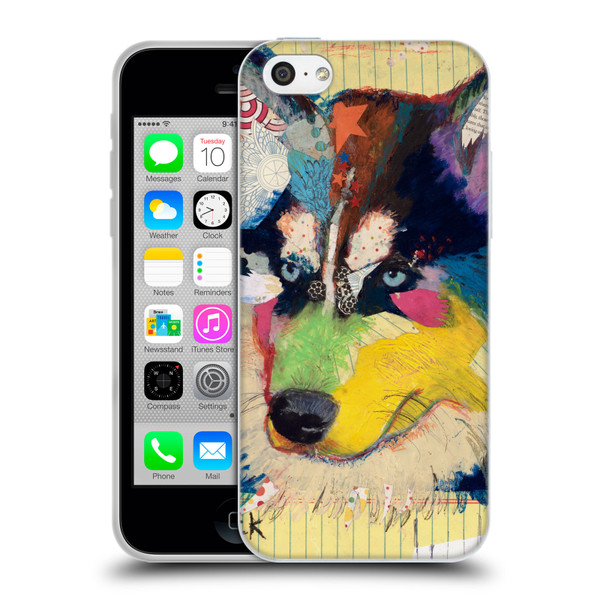 Michel Keck Dogs Husky Soft Gel Case for Apple iPhone 5c