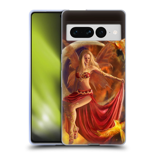 Nene Thomas Crescents Fire Fairy On Moon Phoenix Soft Gel Case for Google Pixel 7 Pro
