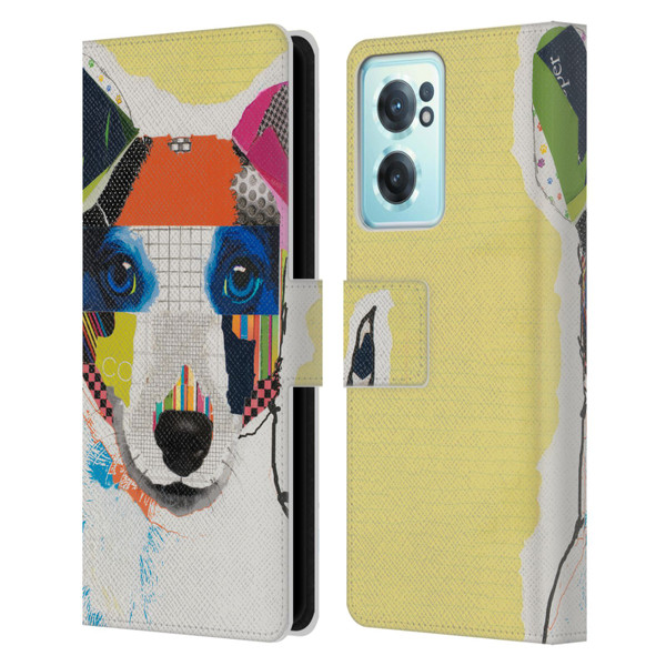 Michel Keck Dogs Whippet Leather Book Wallet Case Cover For OnePlus Nord CE 2 5G