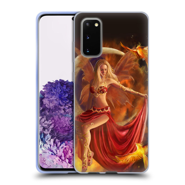 Nene Thomas Crescents Fire Fairy On Moon Phoenix Soft Gel Case for Samsung Galaxy S20 / S20 5G