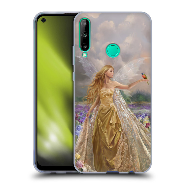Nene Thomas Deep Forest Gold Angel Fairy With Bird Soft Gel Case for Huawei P40 lite E