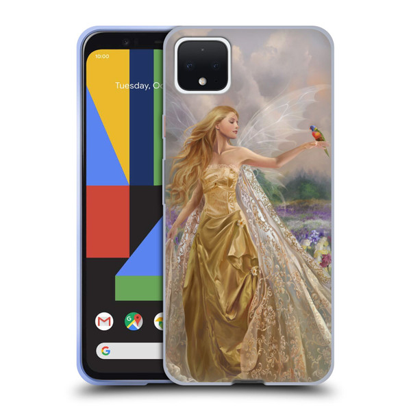 Nene Thomas Deep Forest Gold Angel Fairy With Bird Soft Gel Case for Google Pixel 4 XL
