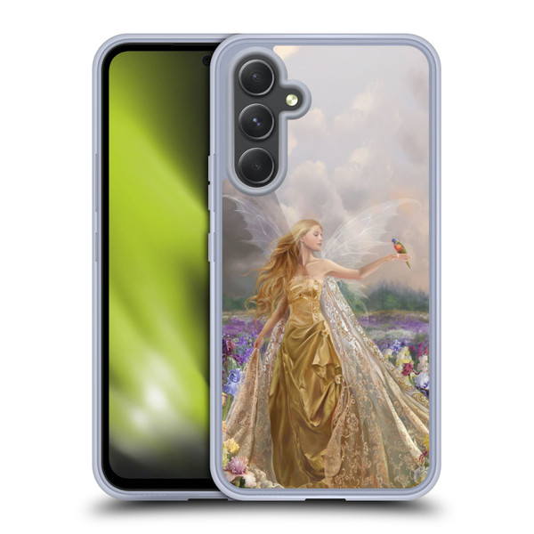 Nene Thomas Deep Forest Gold Angel Fairy With Bird Soft Gel Case for Samsung Galaxy A54 5G