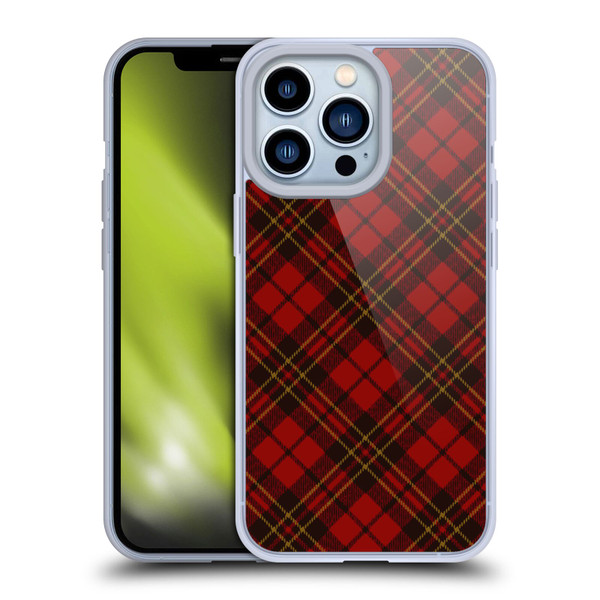 PLdesign Christmas Red Tartan Soft Gel Case for Apple iPhone 13 Pro