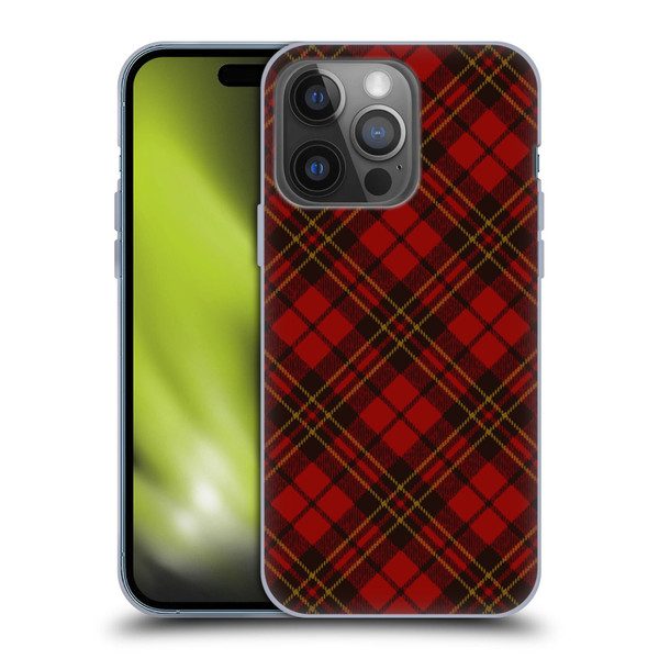 PLdesign Christmas Red Tartan Soft Gel Case for Apple iPhone 14 Pro