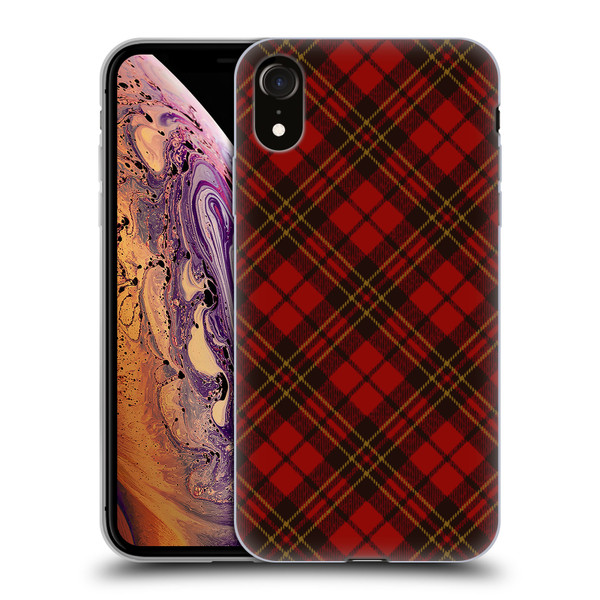 PLdesign Christmas Red Tartan Soft Gel Case for Apple iPhone XR