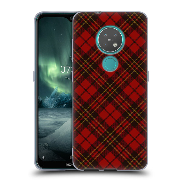 PLdesign Christmas Red Tartan Soft Gel Case for Nokia 6.2 / 7.2