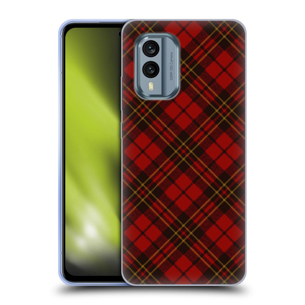 PLdesign Christmas Red Tartan Soft Gel Case for Nokia X30