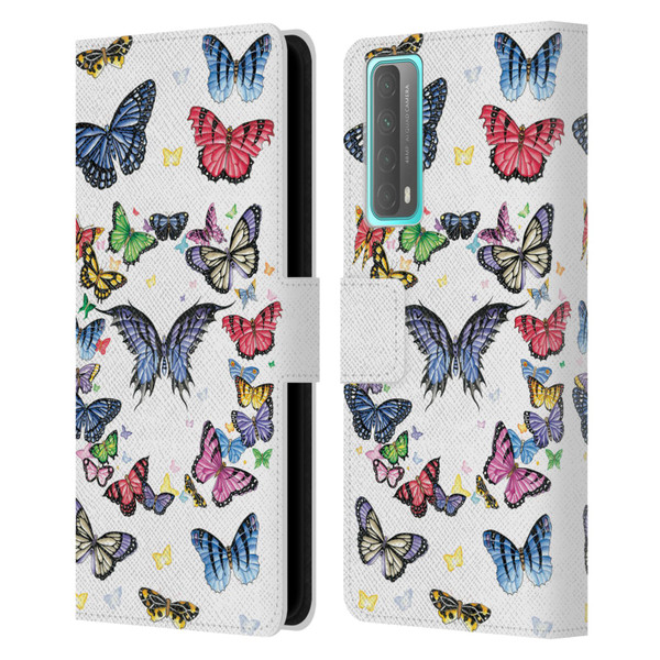 Nene Thomas Art Butterfly Pattern Leather Book Wallet Case Cover For Huawei P Smart (2021)