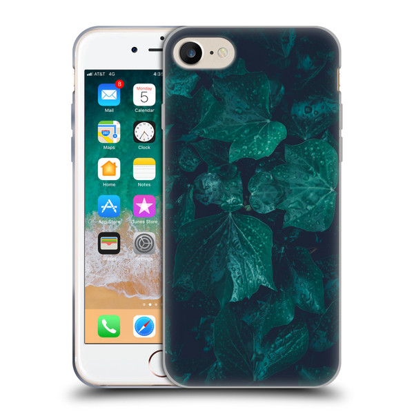 PLdesign Flowers And Leaves Dark Emerald Green Ivy Soft Gel Case for Apple iPhone 7 / 8 / SE 2020 & 2022
