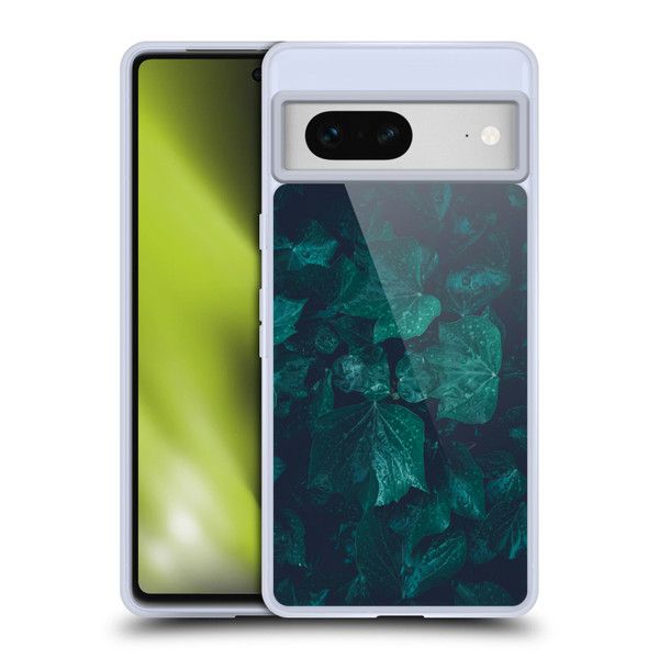PLdesign Flowers And Leaves Dark Emerald Green Ivy Soft Gel Case for Google Pixel 7