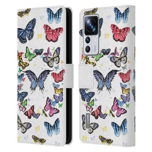 Nene Thomas Art Butterfly Pattern Leather Book Wallet Case Cover For Xiaomi 12T Pro