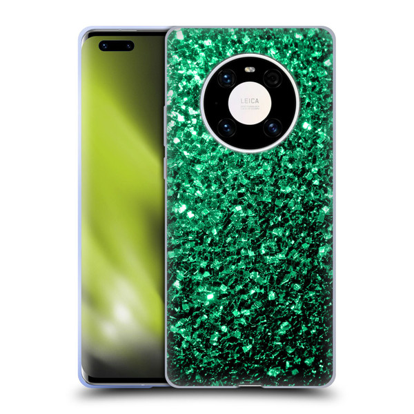 PLdesign Glitter Sparkles Emerald Green Soft Gel Case for Huawei Mate 40 Pro 5G