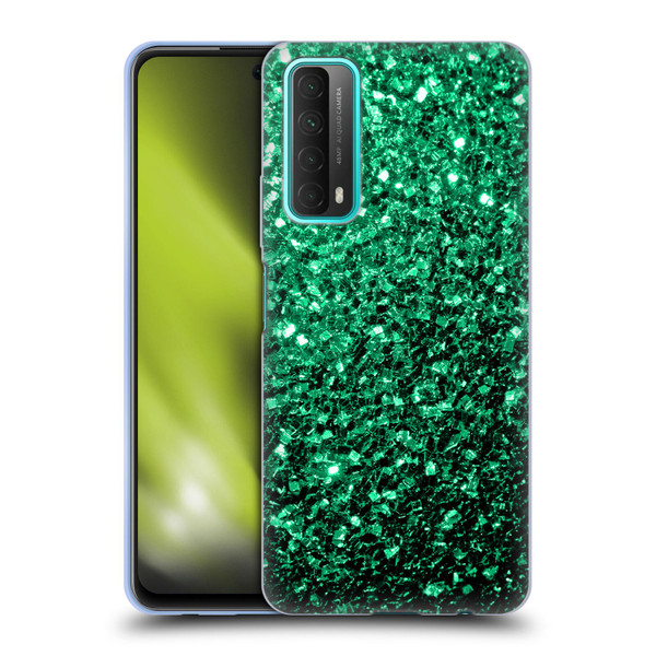 PLdesign Glitter Sparkles Emerald Green Soft Gel Case for Huawei P Smart (2021)