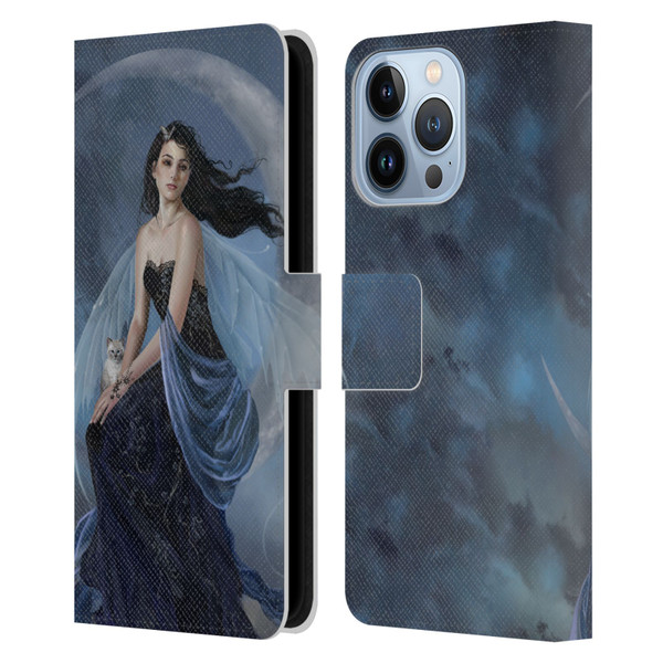 Nene Thomas Crescents Moon Indigo Fairy Leather Book Wallet Case Cover For Apple iPhone 13 Pro
