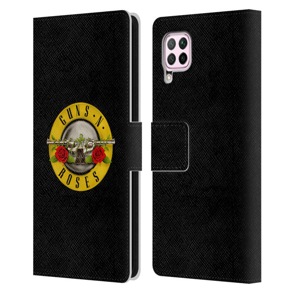 Guns N' Roses Key Art Bullet Logo Leather Book Wallet Case Cover For Huawei Nova 6 SE / P40 Lite
