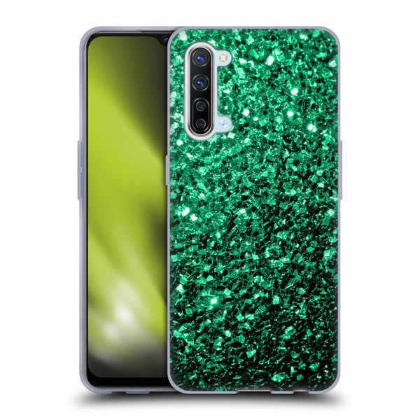 PLdesign Glitter Sparkles Emerald Green Soft Gel Case for OPPO Find X2 Lite 5G