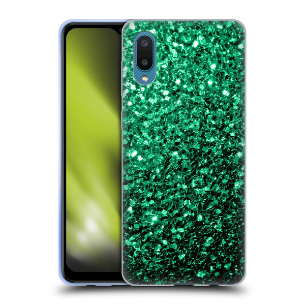 PLdesign Glitter Sparkles Emerald Green Soft Gel Case for Samsung Galaxy A02/M02 (2021)