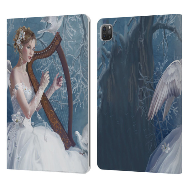 Nene Thomas Deep Forest Chorus Angel Harp And Dove Leather Book Wallet Case Cover For Apple iPad Pro 11 2020 / 2021 / 2022