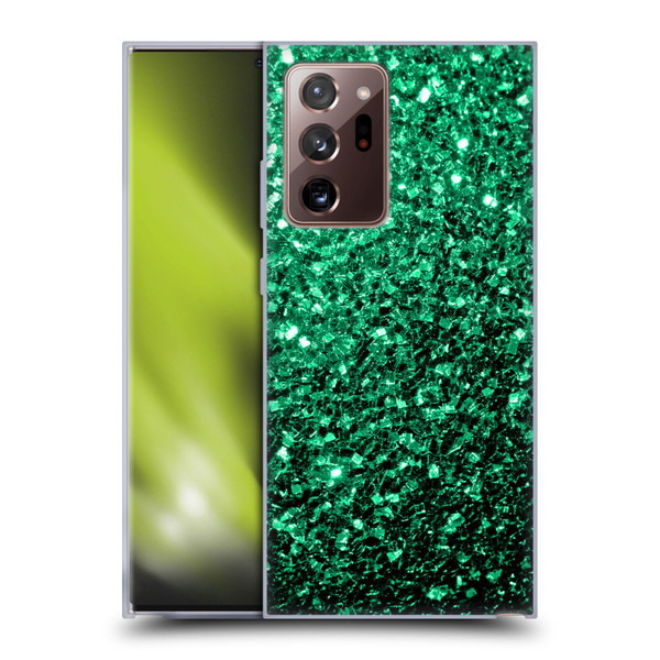 PLdesign Glitter Sparkles Emerald Green Soft Gel Case for Samsung Galaxy Note20 Ultra / 5G