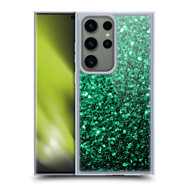 PLdesign Glitter Sparkles Emerald Green Soft Gel Case for Samsung Galaxy S23 Ultra 5G