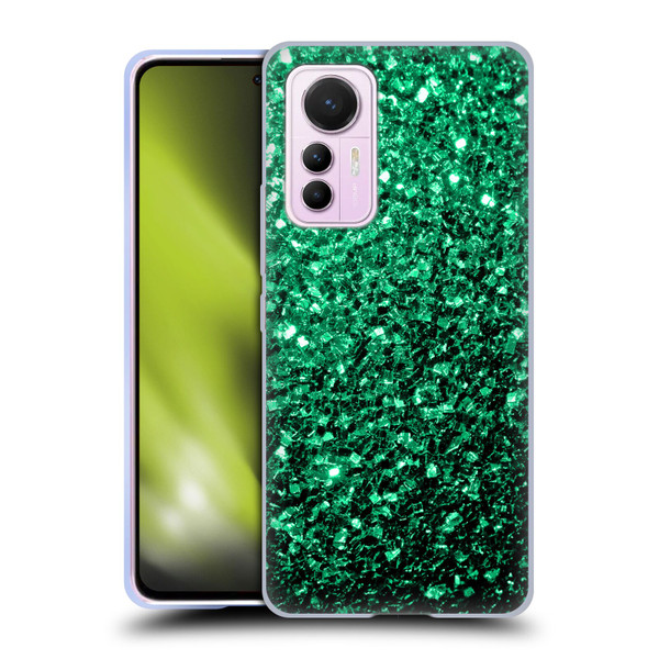 PLdesign Glitter Sparkles Emerald Green Soft Gel Case for Xiaomi 12 Lite