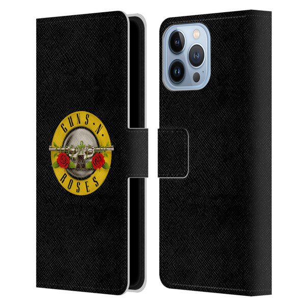 Guns N' Roses Key Art Bullet Logo Leather Book Wallet Case Cover For Apple iPhone 13 Pro Max