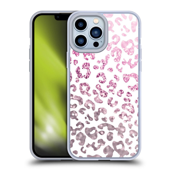 Monika Strigel Animal Print Glitter Pink Soft Gel Case for Apple iPhone 13 Pro Max